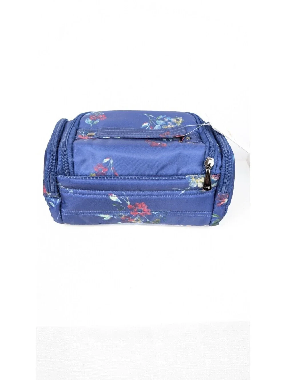 Lug Mini Trolley Bag Travel Makeup Cosmetic Toiletry Case Blue Multicolor Floral